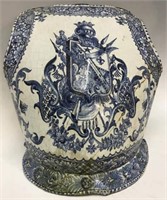 RARE ARMORIAL DECORATED PORCELAIN BREASTPLATE