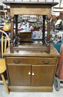 Lot #590 - Jofco cabinet & vintage walnut table