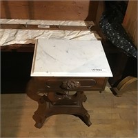 Marble Top Vintage Lamp Table