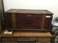 Antique Cedar Chest on Rolling Casters