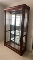 Large lighted glass fronted cabinet