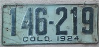 1924 Colorado License Plate