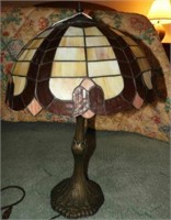 Contemporary Tiffany style table lamp with bell