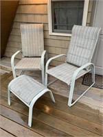 Patio chairs and stand