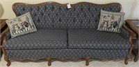 Two cushion French provincial style tufted back