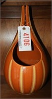 Signed Hull mid-Century burnt orange pottery