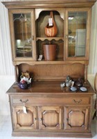 Temple Stuart Maple step back hutch with lighted