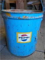 Vintage 5 Gallon Metal Pepsi Bucket