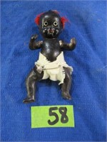 Antique black minature doll - make in Japan
