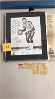 Bob Boozer framed picture and articles