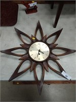 Mid-Century Modern Sunburst Clock
