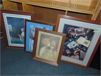 (4) Framed Prints