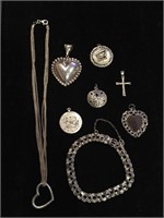 Sterling Jewelry including: Charm Bracelet,
