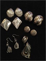 Sterling (925) Earrings, Glass Pendant