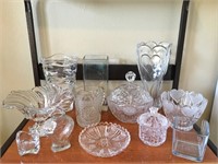 Collection of Glassware including: Vases