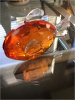 Oleg Cassini Clear & Orange Crystal Fish