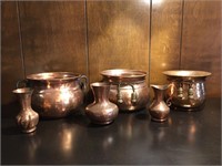 Collection of (6) Copper Pieces of Home Decor