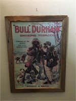 Bull Durham Print in a Barn Wood Frame