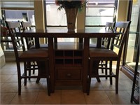 Dining Table & 4 Matching Chairs Vase Not Included