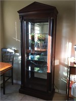 Lighted Curio Cabinet w/Beveled Glass