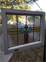 Stained Glass in Window Frame