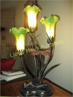 Dale Tiffany Metal & Frosted Glass Tulip Lamp