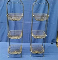 2-3 Tier Metal Fruit Basket Stands