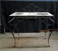 Glass Top Vanity Plant Stand