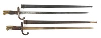 FRENCH MODEL 1874 T-BACK SWORD BAYONETS LOT OF 2