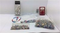 Bracelet jewelry kit red tri beads and