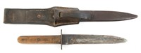 WWI AUSTRIAN TRENCH COMBAT KNIFE, SCABBARD & FROG