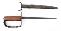 WWI US AEF M1917 TRENCH COMBAT KNIFE & SCABBARD