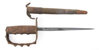 WWI US ARMY M1917 TRENCH COMBAT KNIFE & SCABBARD