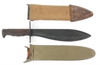 WWI MODEL 1917 US BOLO KNIFE WITH TWO SCABBARDS