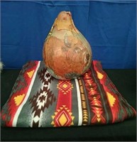 Box Hand Painted Buffalo Gourd, Native Fleece