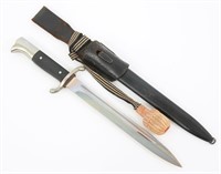 WWII GERMAN FIREMAN'S DRESS DAGGER WITH FROG