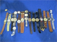 19 old watches - mostly Times - as is