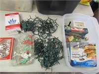 Lot of Misc Christmas Lights & Ornaments