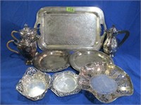 Box lot of silver plated items