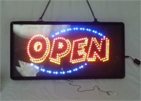 Electric Open Sign ~ Approx 24"x12" ~ Works!