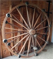 Large Wagon Wheel Chandeliers