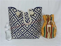 Colorful Tote / Beach Bags ~ Lot of 2