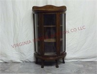 Small Tabletop Bow Front Curio Cabinet  ~ 23" t