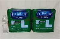 Fit Right Plus Briefs ~ Large ~ 2 Packs of 20