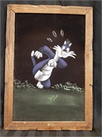 Velvet ' Sylvester ' Picture in Frame