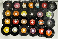 25 Assorted Vintage 45's Records - Used