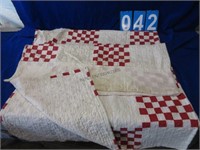RED & WHITE  QUILT