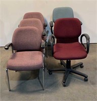 (5) Assorted Office Chairs