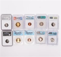 Coin 10 Certified & Graded Coins - ICG - ANACS