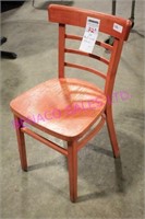 26X, RED COLOUR WOOD CHAIRS